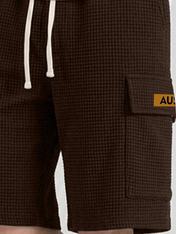 men textured mid rise regular fit cargo shorts - 22497413 -  Standard Image - 2