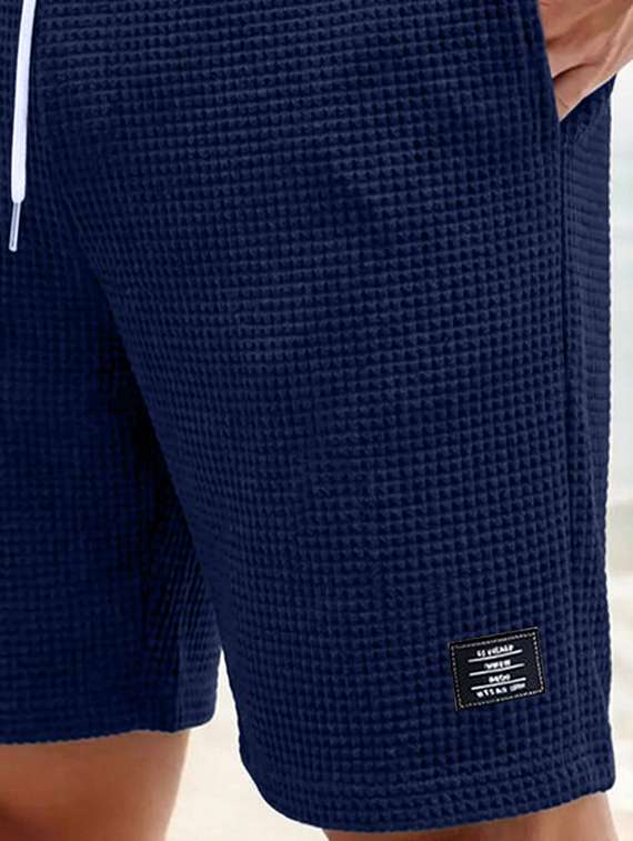 men textured mid rise regular fit short - 22497418 -  Standard Image - 2