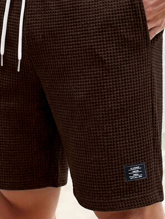 Men Textured Mid Rise Regular Fit Short - 22497419 -  Standard Image - 2
