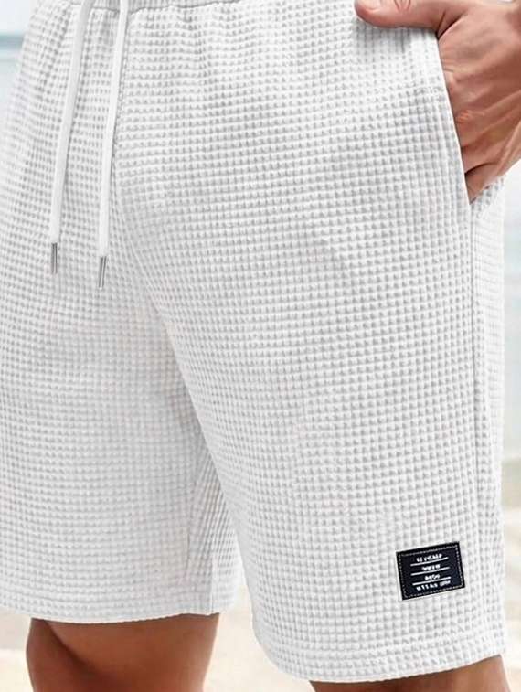 Men Textured Mid Rise Regular Fit Short - 22497420 -  Standard Image - 2