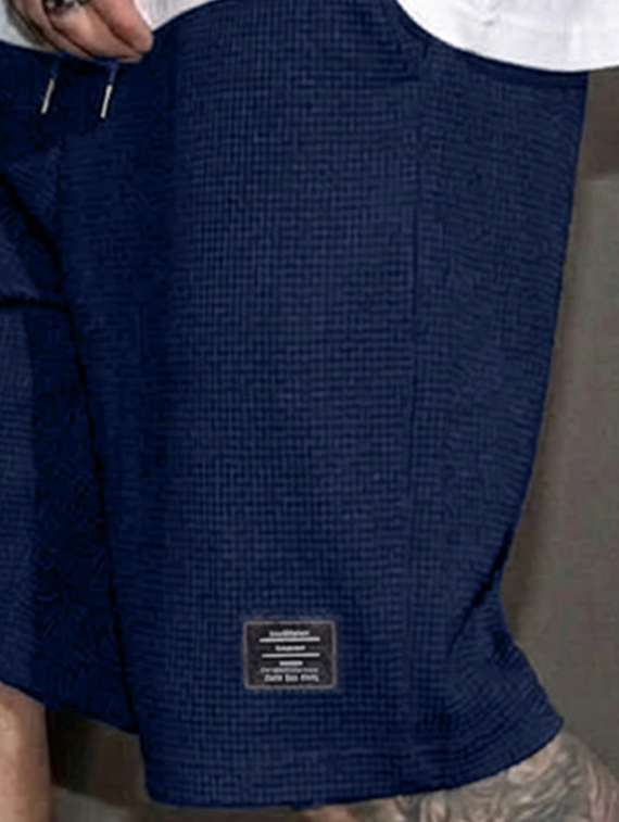 men textured mid rise loose fit short - 22497430 -  Standard Image - 2