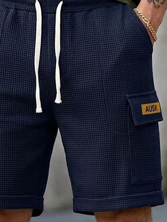 men textured mid rise regular fit cargo shorts - 22497436 -  Standard Image - 2