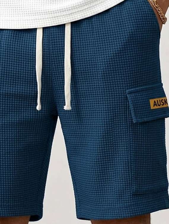 men textured mid rise regular fit cargo shorts - 22497463 -  Standard Image - 2