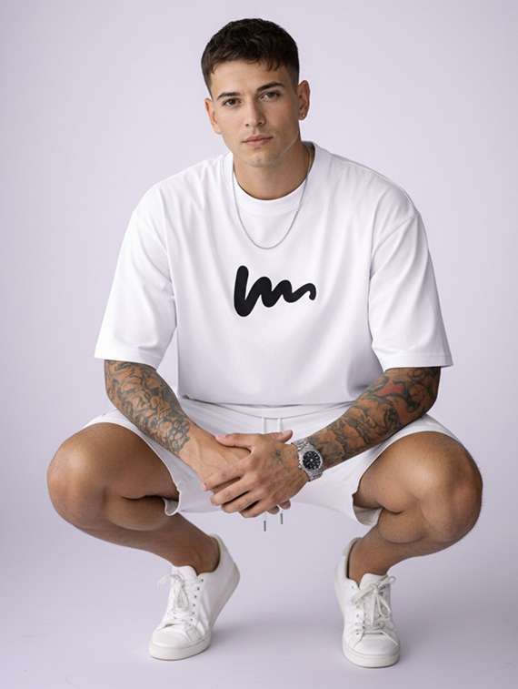 men printed short sleeve oversized t-shirt