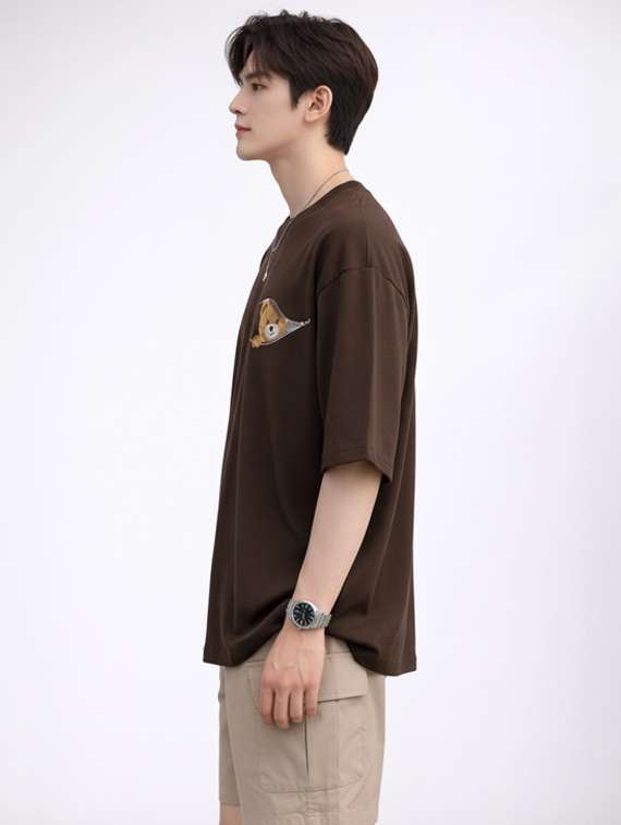 men printed short sleeve oversized t-shirt - 22497560 -  Standard Image - 2
