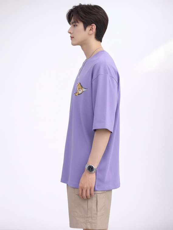 men printed short sleeve oversized t-shirt - 22497561 -  Standard Image - 2