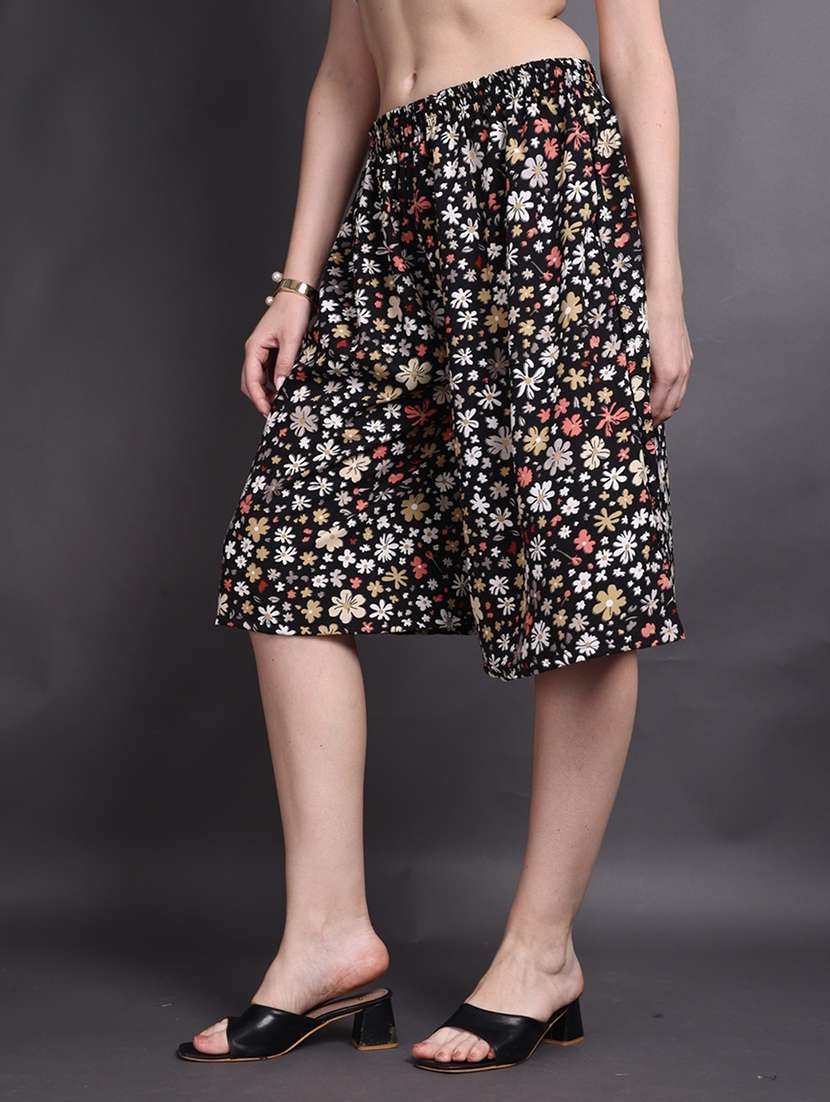 women floral printed calf length flared palazzo - 22497571 -  Standard Image - 2
