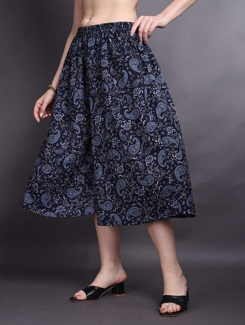 women printed mid rise flared palazzo - 22497572 -  Standard Image - 2