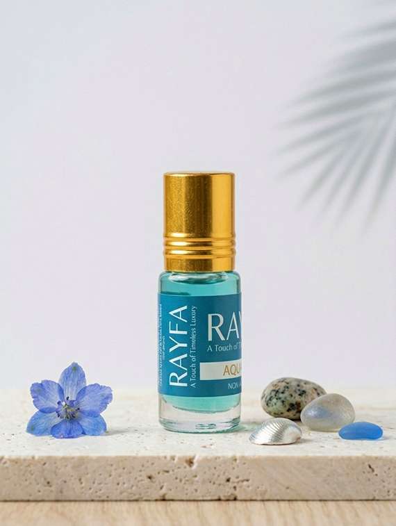rayfa aquamist attar perfume oil | long lasting fresh aqua fragrance | alcohol free unisex attar | premium concentrated scent - 22497586 -  Standard Image - 2