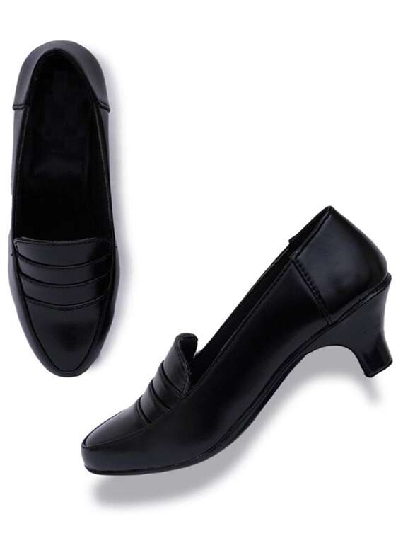 women black slip on formal shoe - 22497605 -  Standard Image - 2