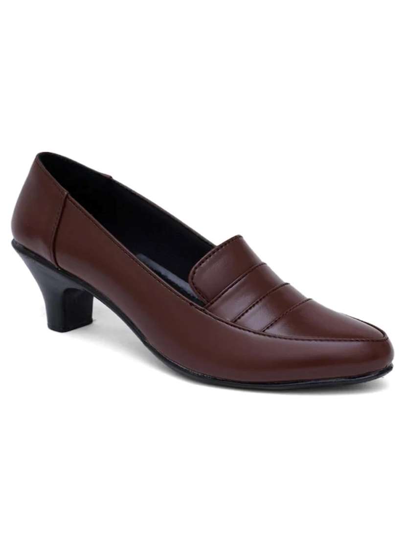 women brown slip on formal shoe - 22497606 -  Standard Image - 2