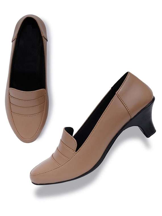 women beige slip on formal shoe - 22497607 -  Standard Image - 2