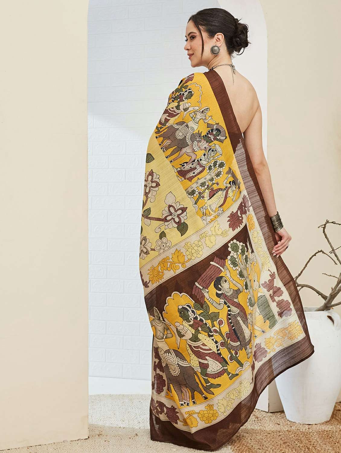 women printed ready to wear saree with blouse - 22497858 -  Standard Image - 2