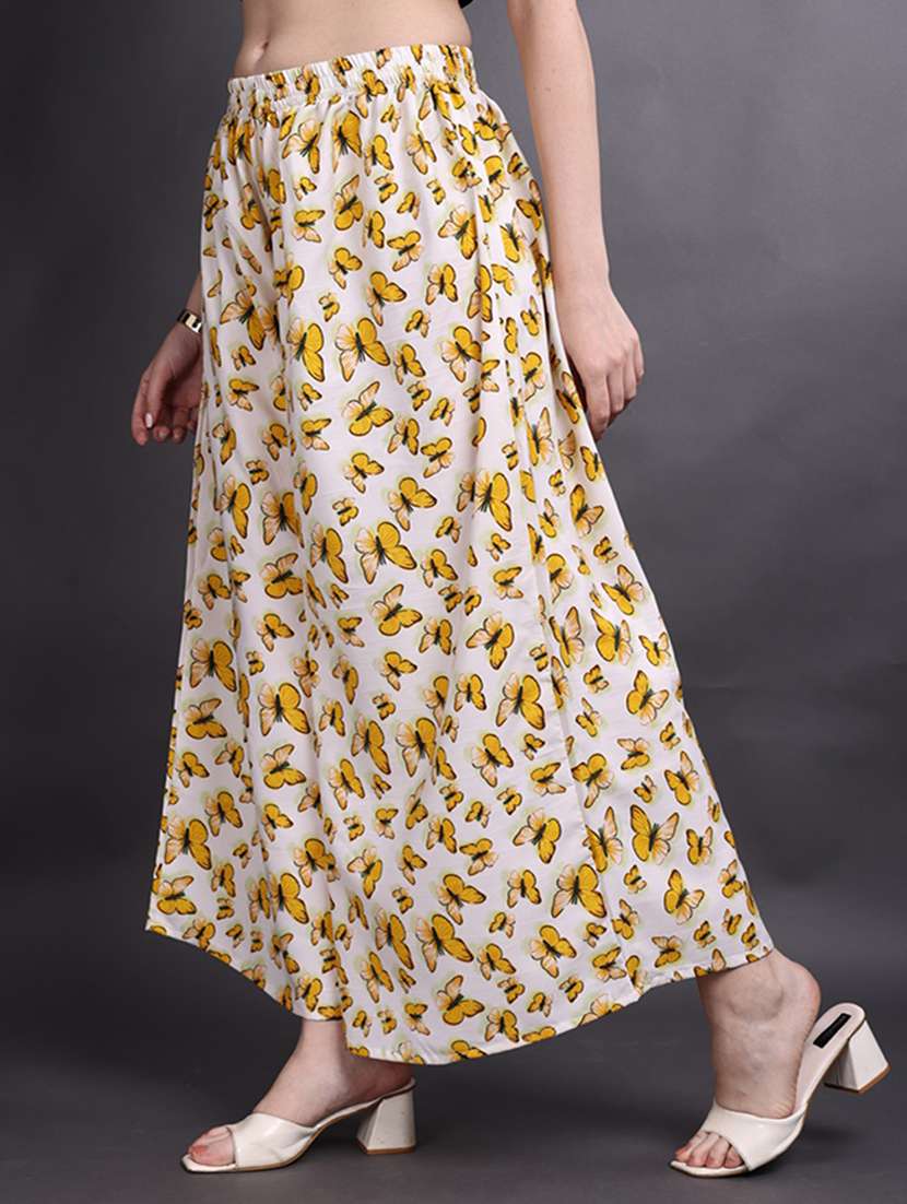 women printed mid rise flared palazzo - 22498070 -  Standard Image - 2