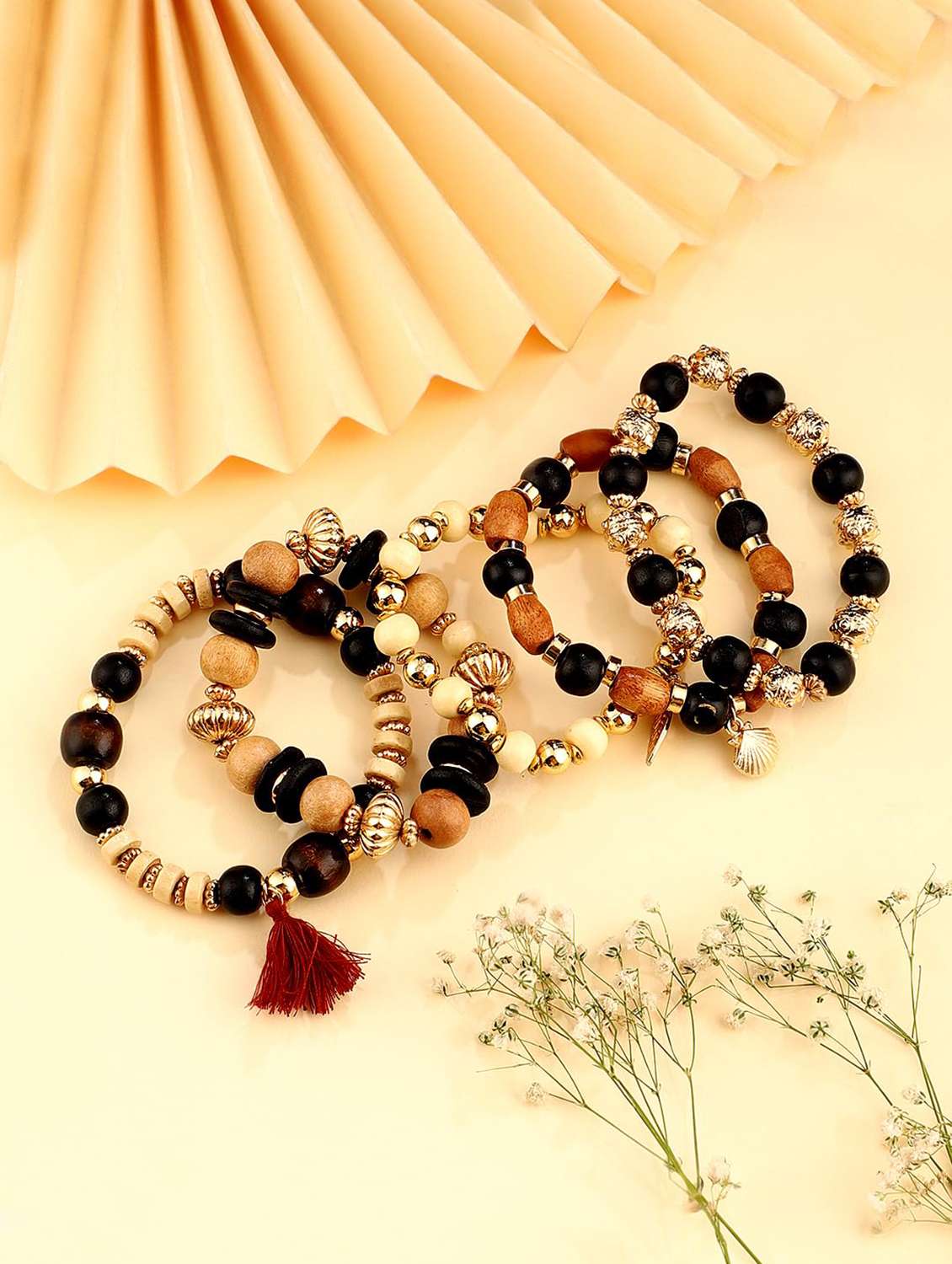 boho beaded bracelet set for women 