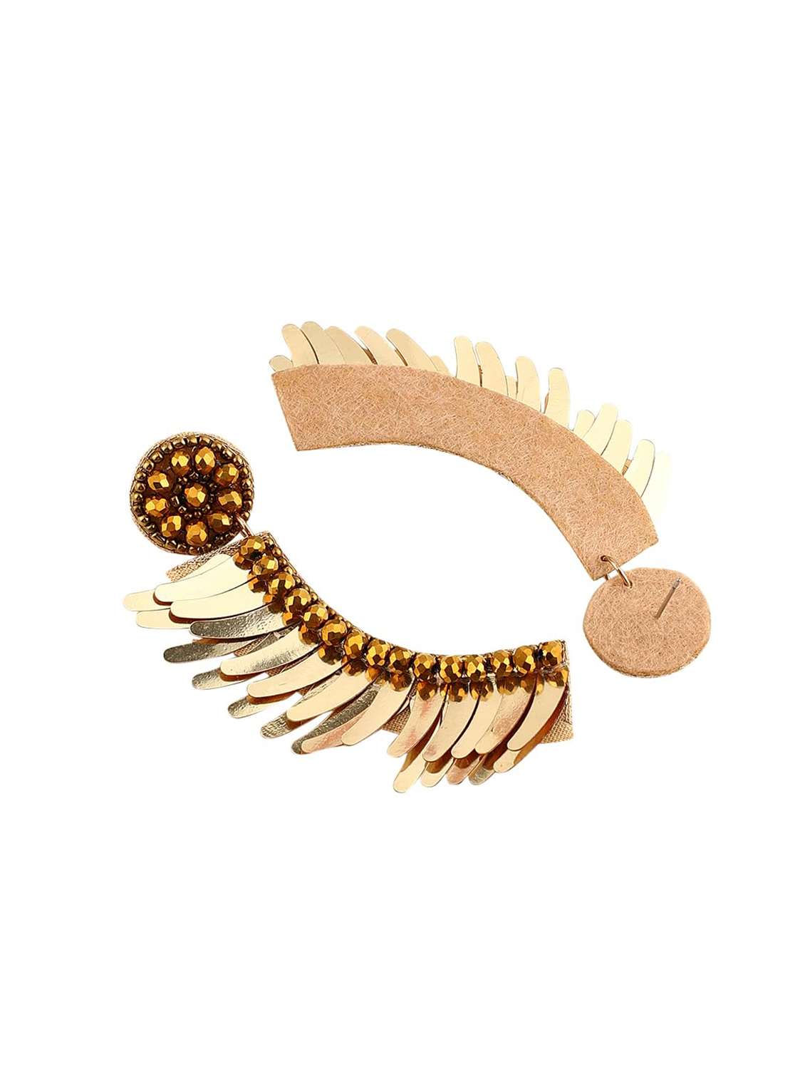 beaded & sequin fabric drop earring - 22498080 -  Standard Image - 2