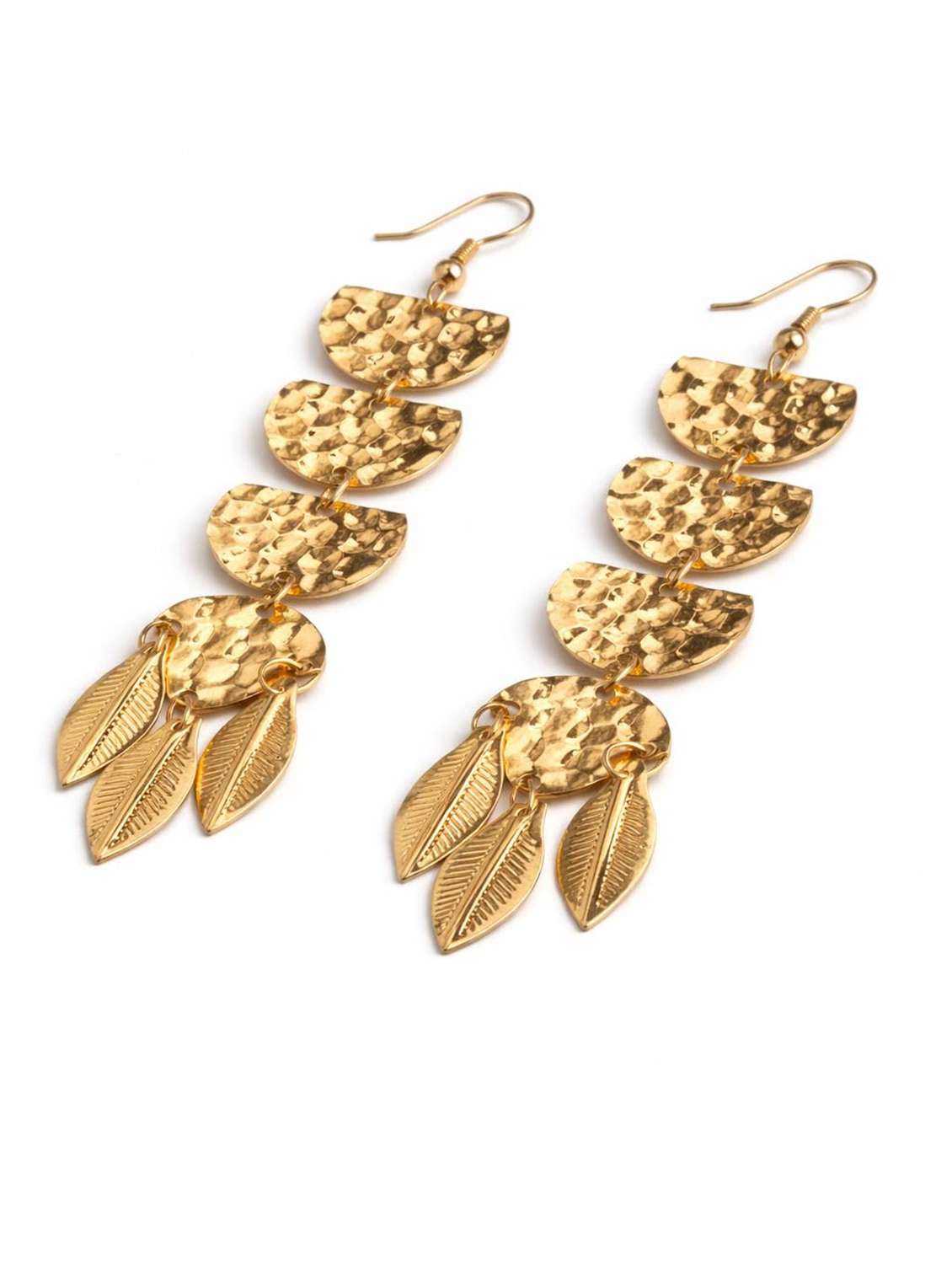 gold-toned brass metal dangle earring - 22498081 -  Standard Image - 2