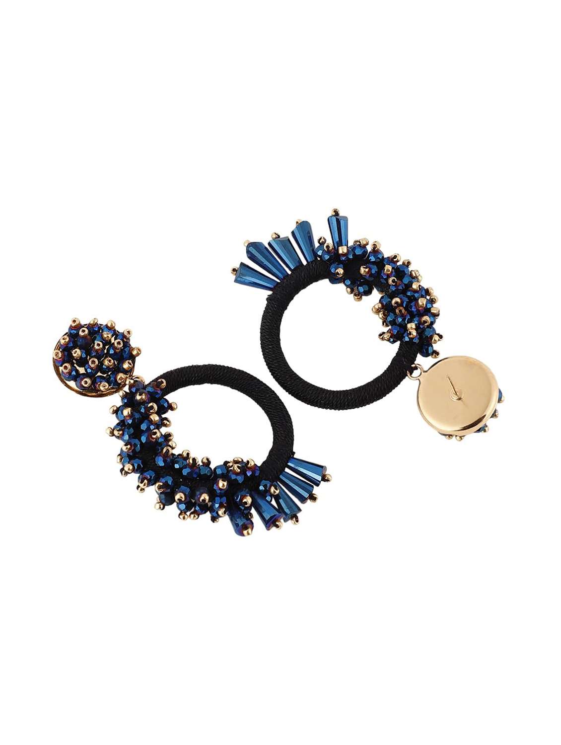 Thread & Crystal Beaded Hoop Earring - 22498093 -  Standard Image - 2