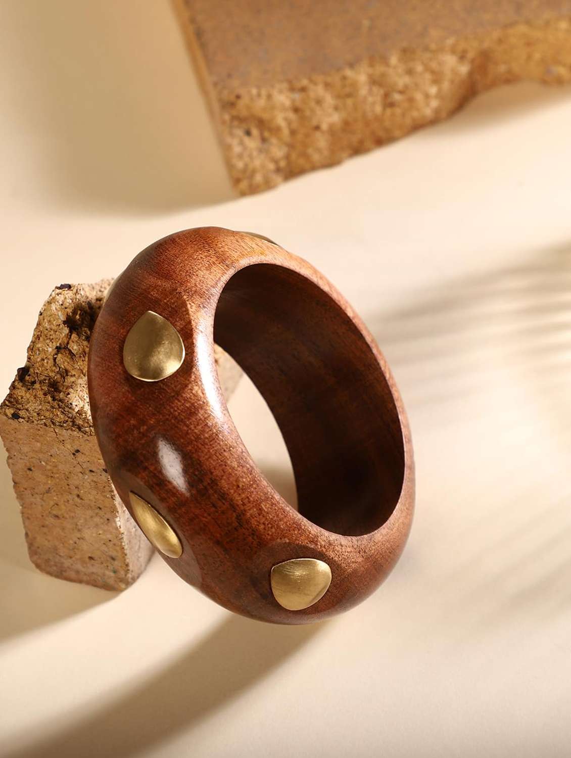 handcrafted wooden bangle bracelet for women