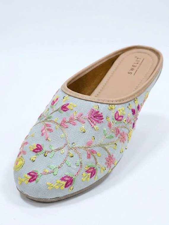 women embroidered slip on mules - 22498149 -  Standard Image - 2