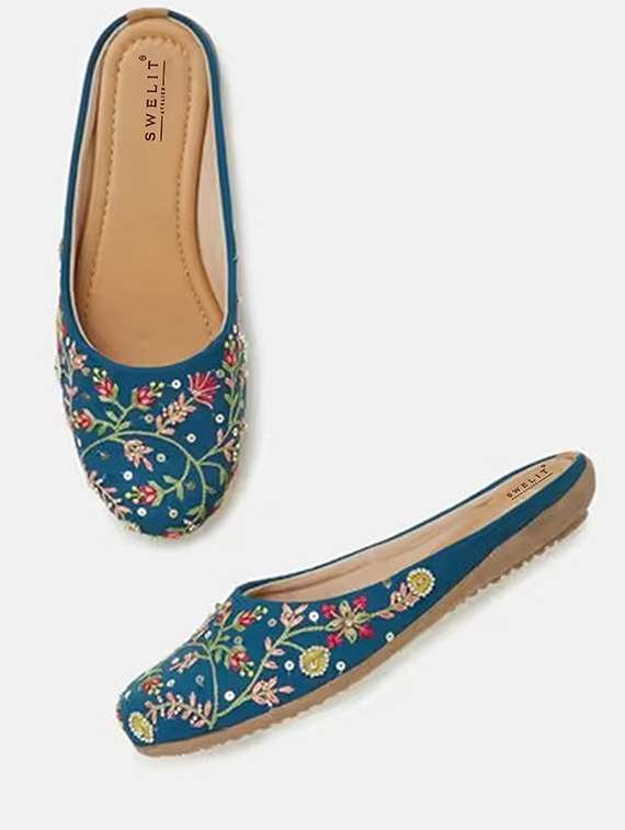 women embroidered slip on mules - 22498160 -  Standard Image - 2