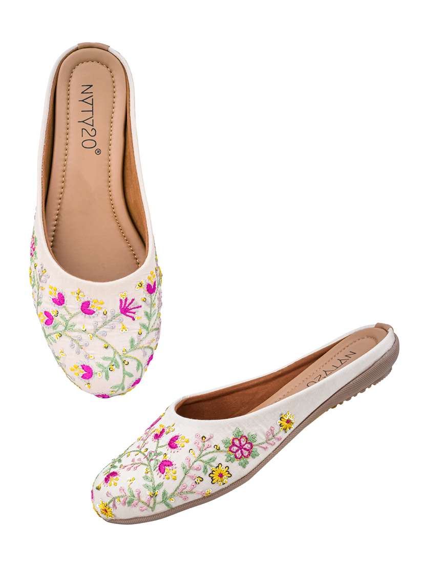 women embroidered slip on mules - 22498161 -  Standard Image - 2