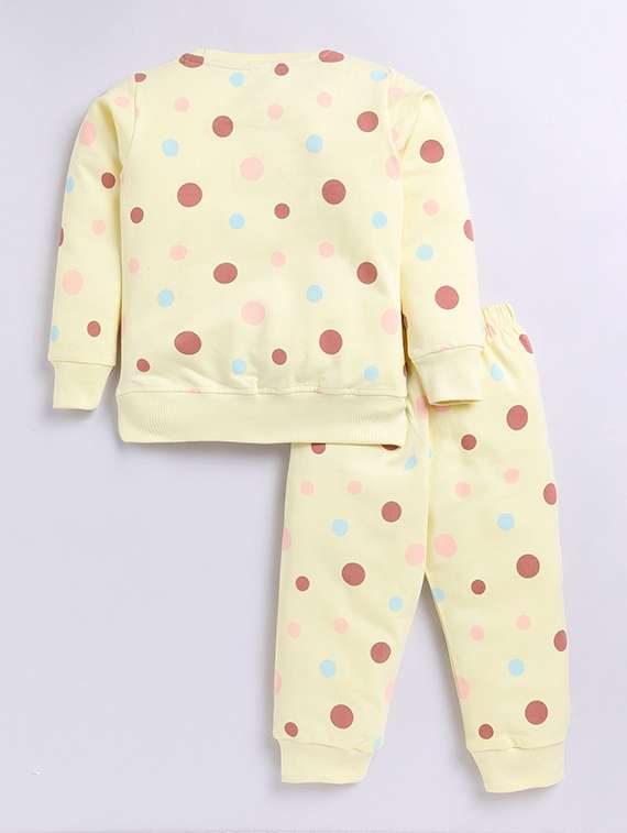 girls polka dots round neck full length set - 22498241 -  Standard Image - 2