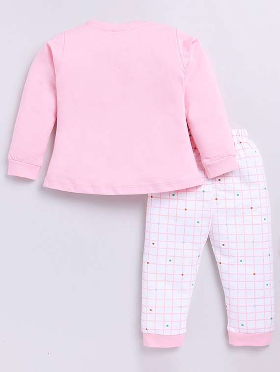 girls printed round neck full length set - 22498243 -  Standard Image - 2