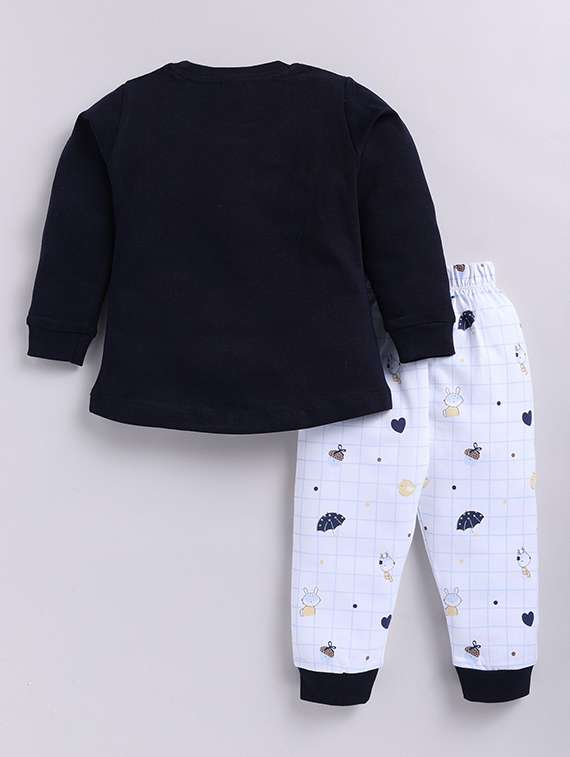 girls printed round neck full length set - 22498276 -  Standard Image - 2