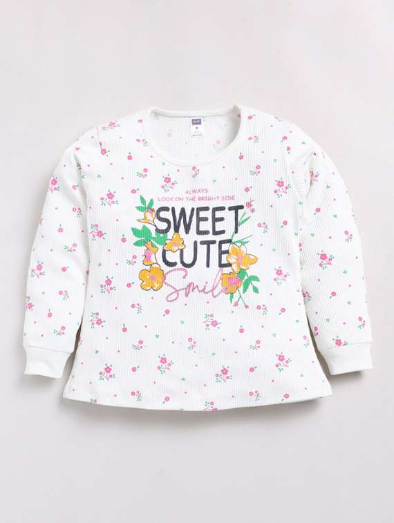 girls printed long sleeves full length set - 22498282 -  Standard Image - 2