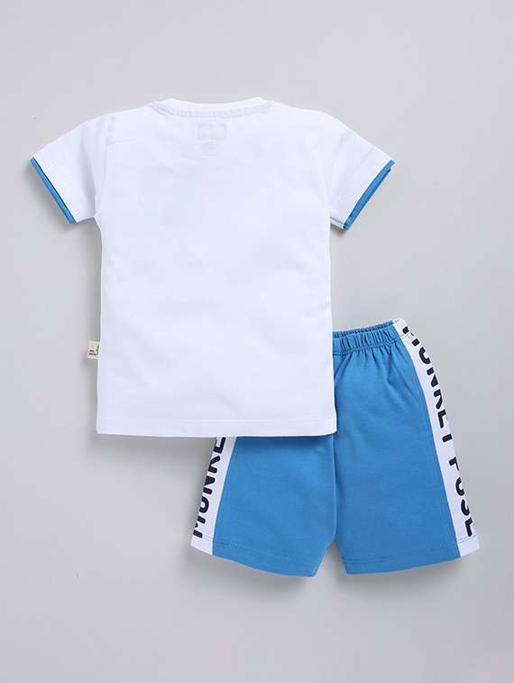 boys printed round neck t-shirt and shorts set - 22498365 -  Standard Image - 2
