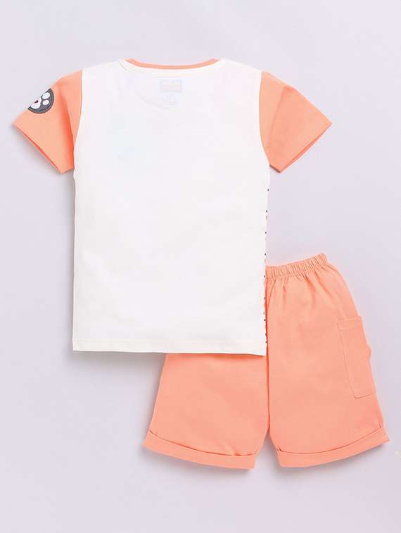 boys printed round neck t-shirt and shorts set - 22498398 -  Standard Image - 2