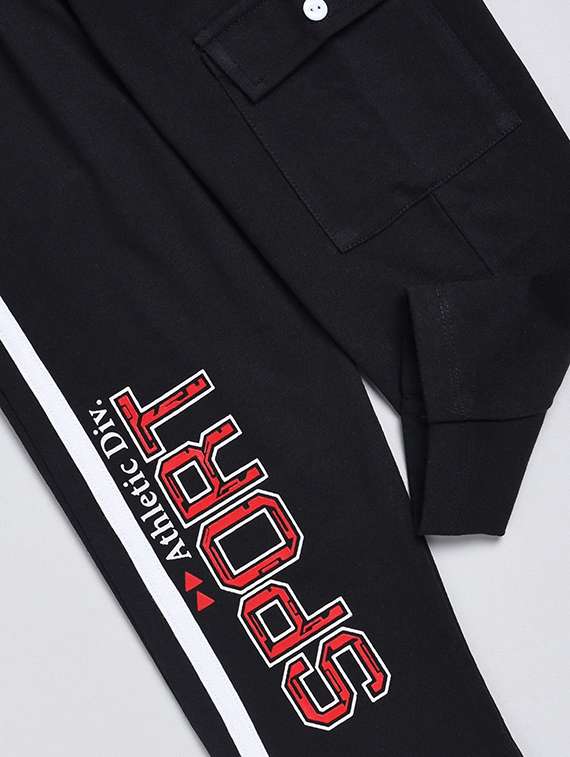 boys typographic printed active wear track pant - 22498479 -  Standard Image - 2