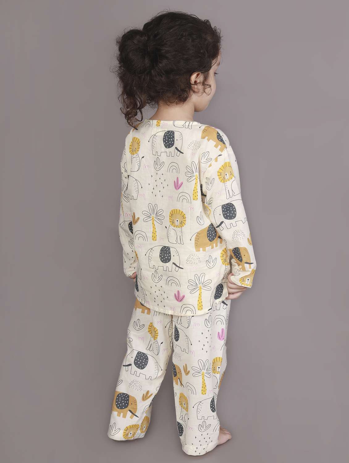 girls printed long sleeve nightwear set - 22498506 -  Standard Image - 2