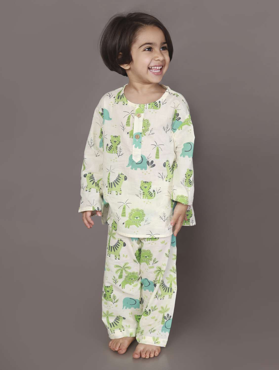 girls printed long sleeve nightwear set - 22498507 -  Standard Image - 2