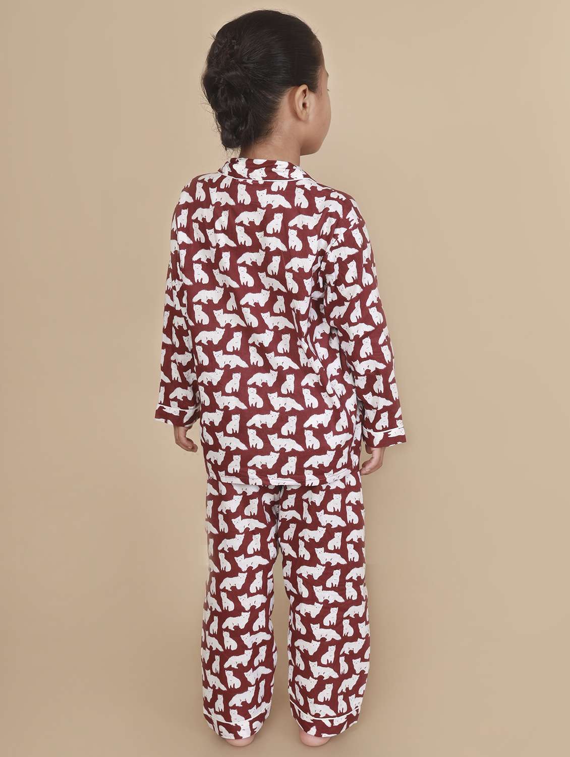 girls printed long sleeve nightwear set - 22498526 -  Standard Image - 2