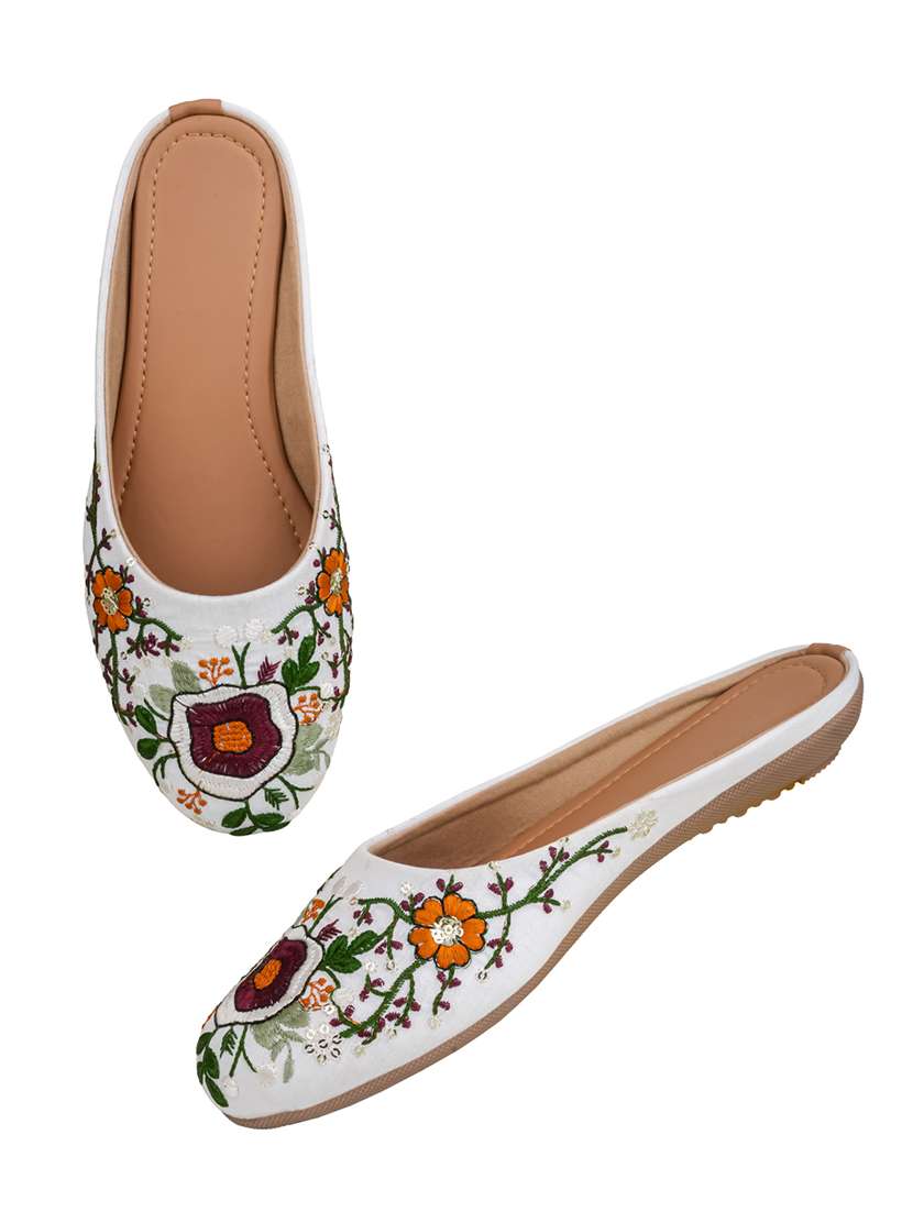 women embroidered slip on mules - 22498599 -  Standard Image - 2