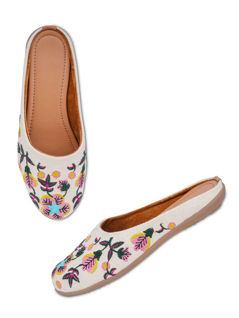 women embroidered slip on mules - 22498614 -  Standard Image - 2
