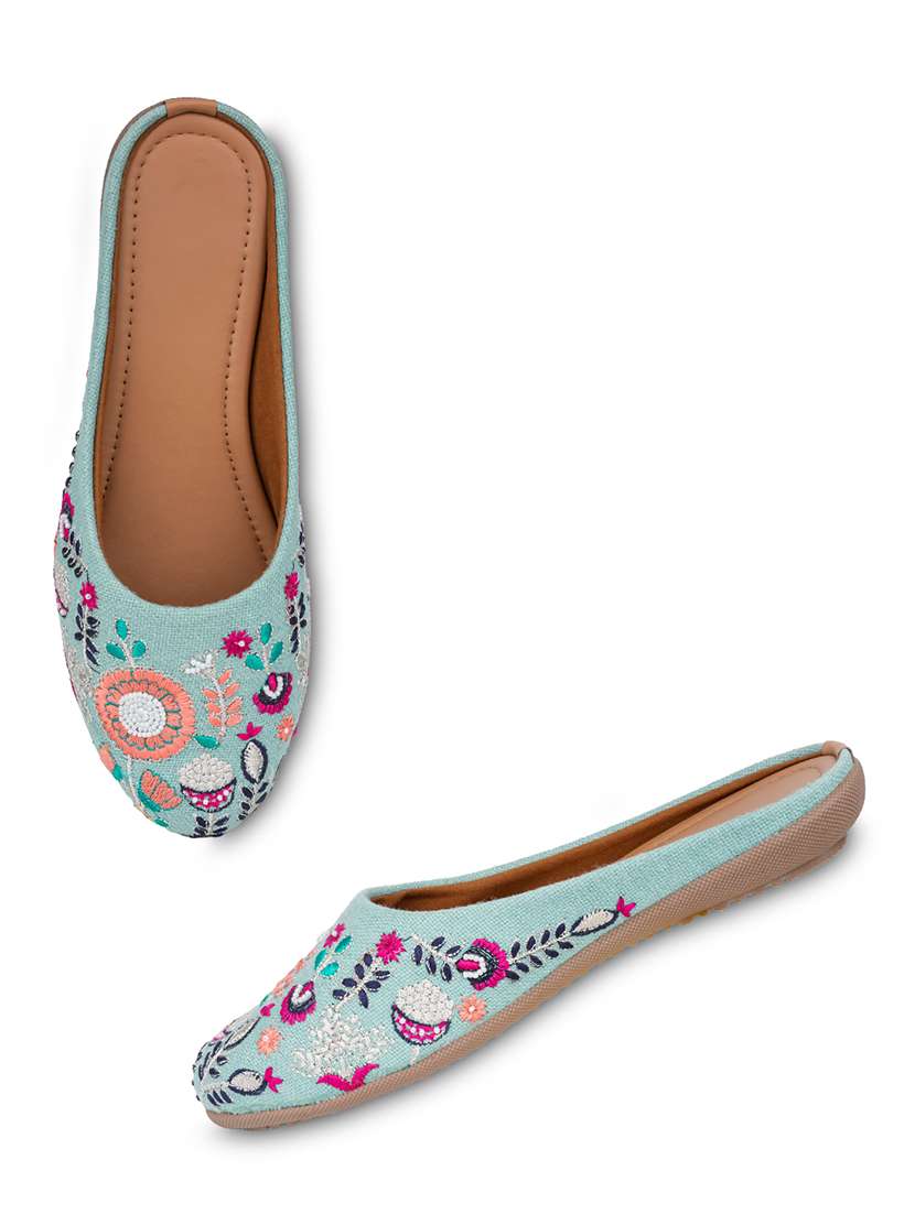 women embroidered slip on mules - 22498699 -  Standard Image - 2