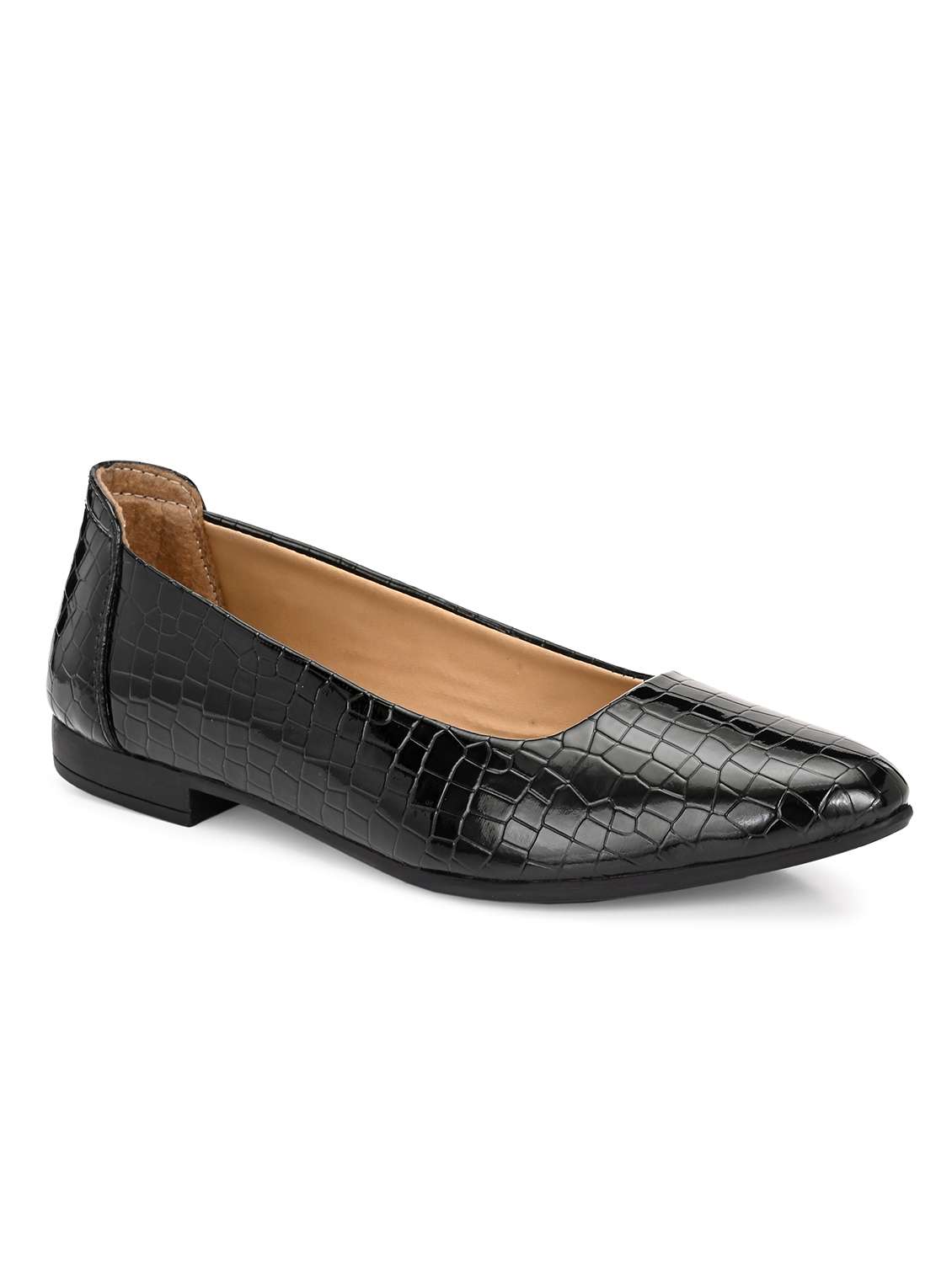 Women Black Slip On Ballerina - 22498730 -  Standard Image - 2