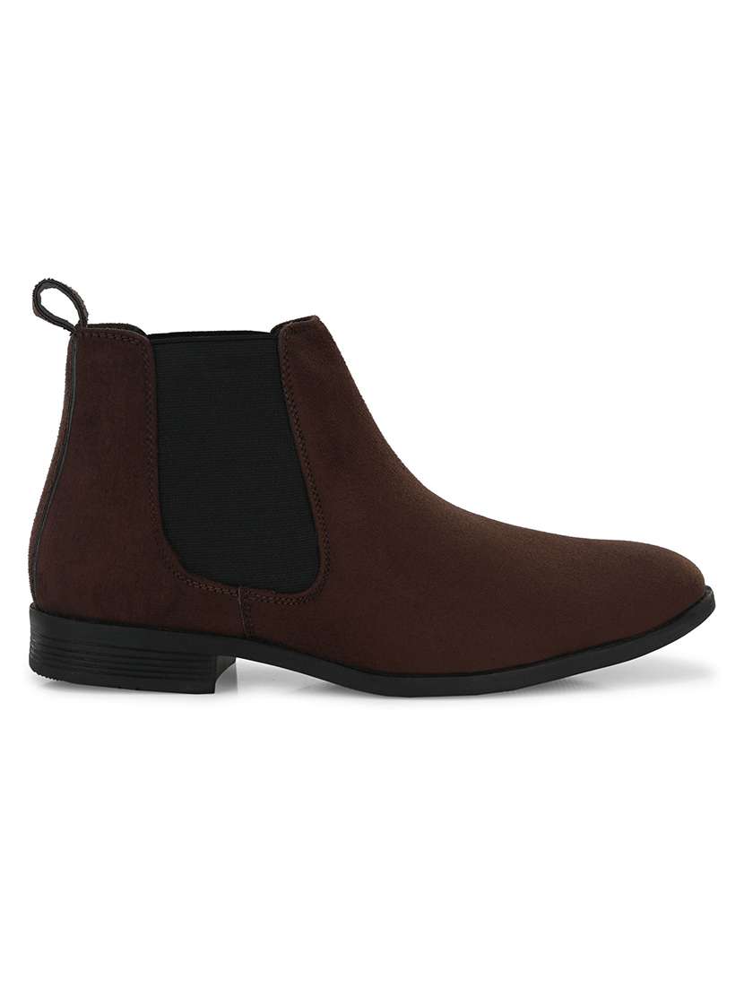 men brown slip on boot - 22498896 -  Standard Image - 2