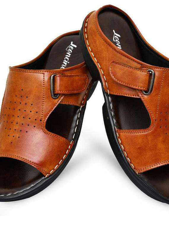 men solid slip on sandal - 22498931 -  Standard Image - 2