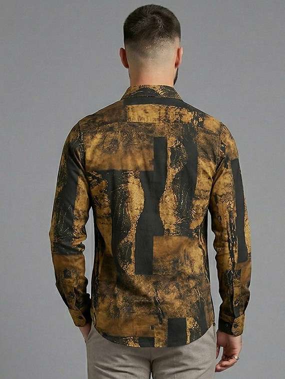men printed long sleeve regular fit casual shirt - 22499065 -  Standard Image - 2