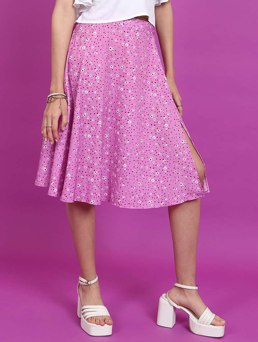 women floral printed mid rise a-line skirt - 22499272 -  Standard Image - 2
