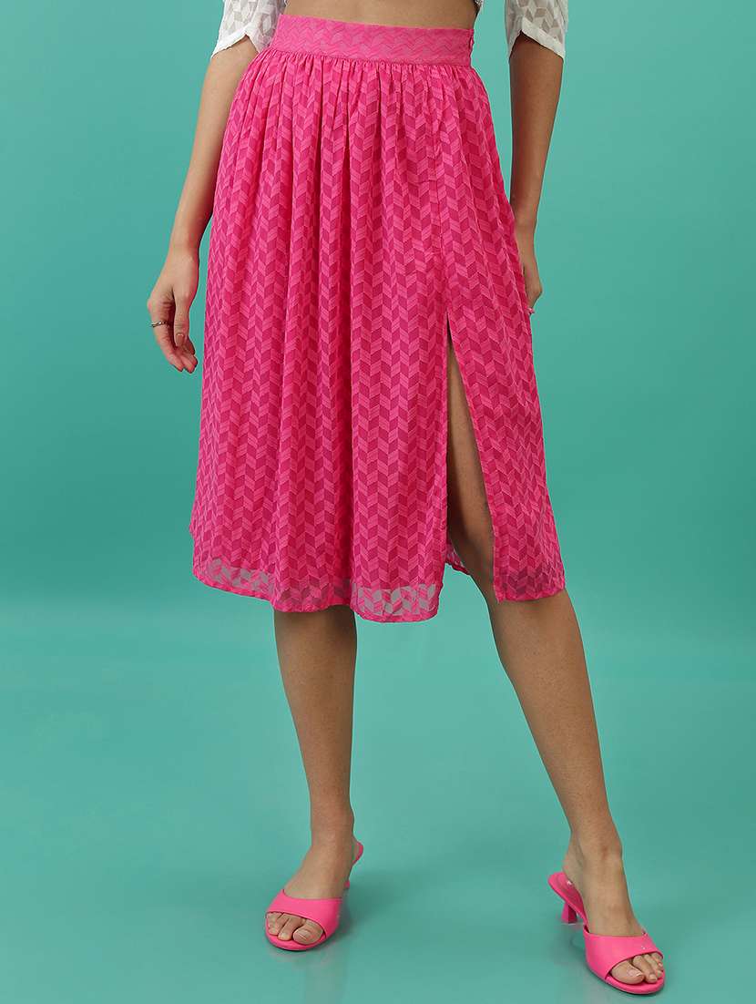 women self design high rise a-line skirt - 22499276 -  Standard Image - 2
