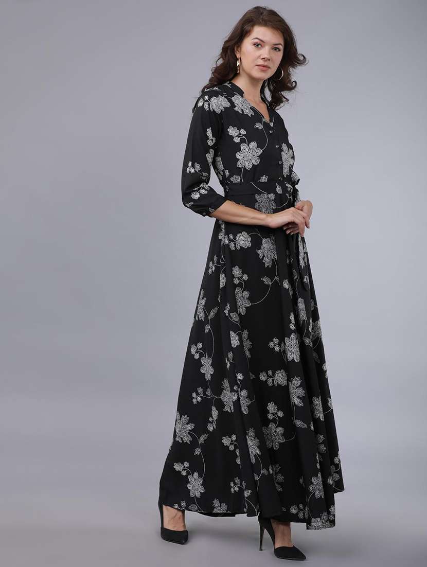 women floral printed a-line maxi dress - 22499313 -  Standard Image - 2