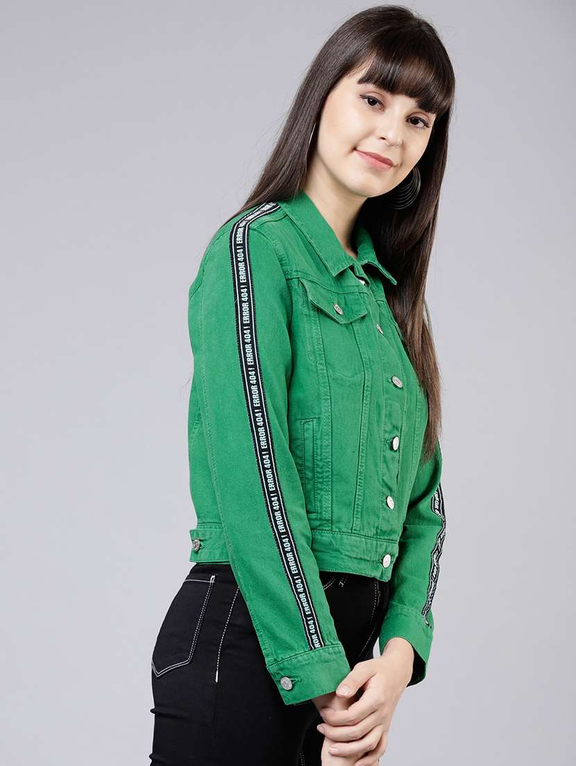 women taped long sleeves denim jacket - 22499342 -  Standard Image - 2