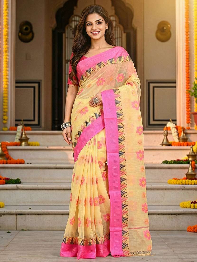 women self design handloom saree