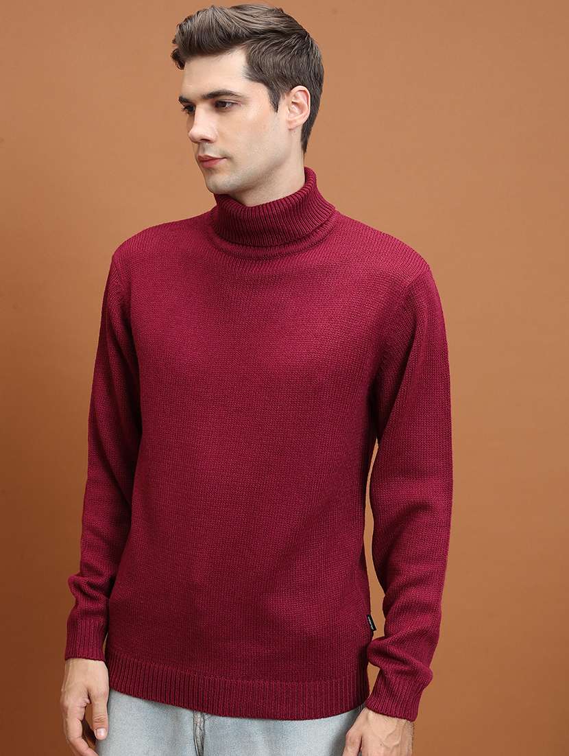 men solid long sleeve pullover sweater - 22499361 -  Standard Image - 2