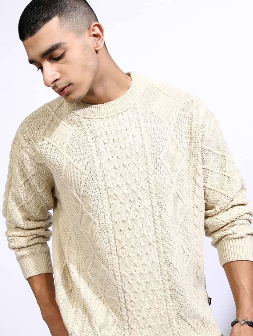men self design long sleeve pullover sweater - 22499362 -  Standard Image - 2